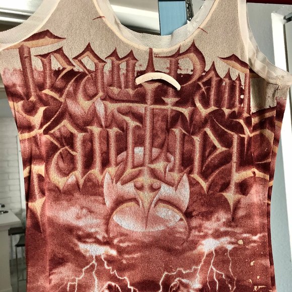 RARE VINTAGE JEAN PAUL GAULTIER TATTOO SATAN DRESS - Picture 7 of 16